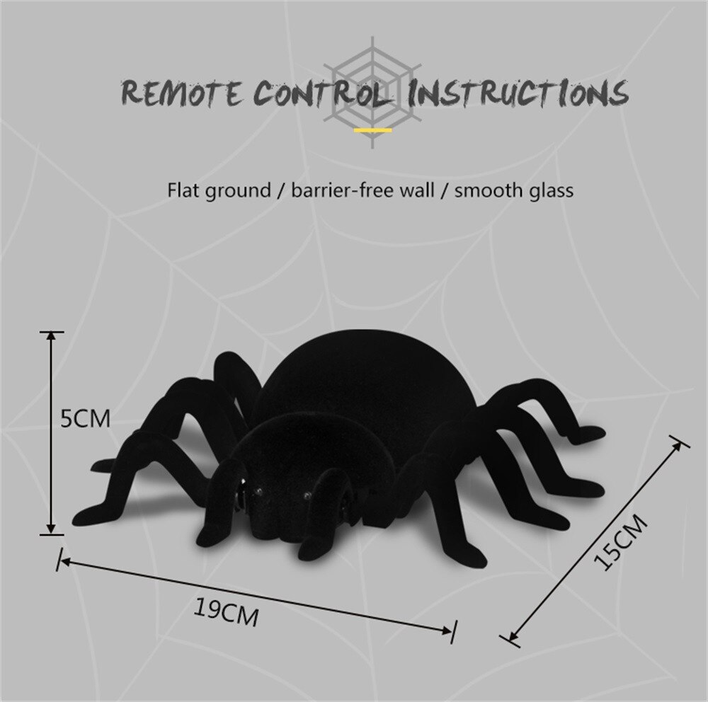 RC Wall Climbing Spider Simulation Joke Scary Trick Scared Electronic Spider Toy
