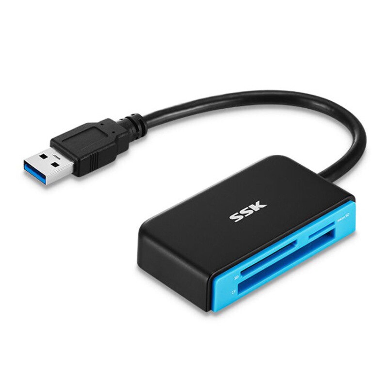 Lettore di schede usb 3.0 All in 1 SSK per scheda SD/TF/CF lettore di schede di memoria Flash Super veloce da 5Gbps SCRM330