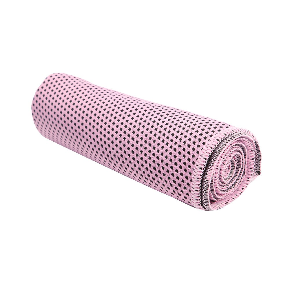 Asciugamano sportivo freddo ghiaccio palestra estiva esercizio Fitness all'aperto asciugamano di raffreddamento ad asciugatura rapida per uomo donna Unisex: Colore rosa