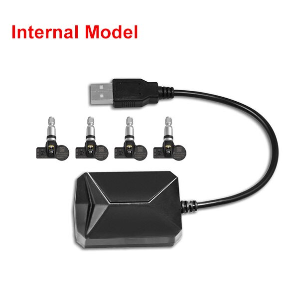 EKIY Tire Pressure Monitoring System TPMS for Android Car DVD Navi USB Tyre Sensors Alarm Monitoring System Kit With 4 Sensors: Internal