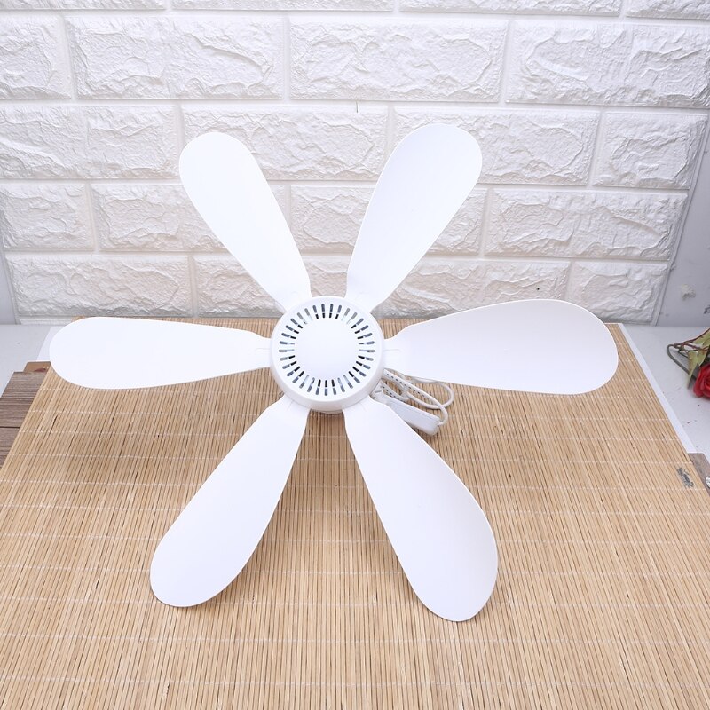 Mini ventilateur de plafond suspendu, 220V, 20W, 16.5 pouces, 6 vitesses, avec interrupteur marche/arrêt et câble d&#39;alimentation de 1.8m, pour dortoir, U1JE