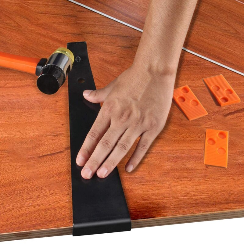 43 Pieces Wooden Floor Installation Kit Floor Assembly Toolswith Spacers Tapping Blocks Fiberglass Handle Mallets