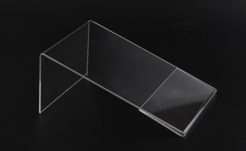 Acrylic T1.3mm Vertical Clear L Shape Plastic Table Sign Price Tag Label Display Rack Paper Card Holders Stands 20pcs