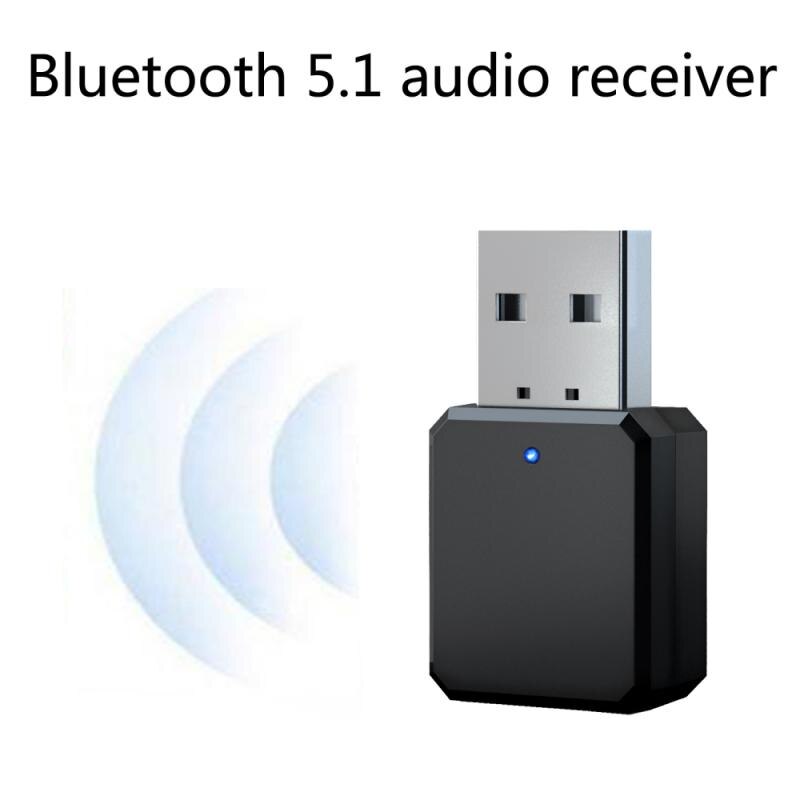 KN318 Bluetooth 5.1 Audio-ontvanger Dual Output Aux Usb Stereo Auto Handsfree Call Draadloze Adapter Video Ontvanger Audio adapter