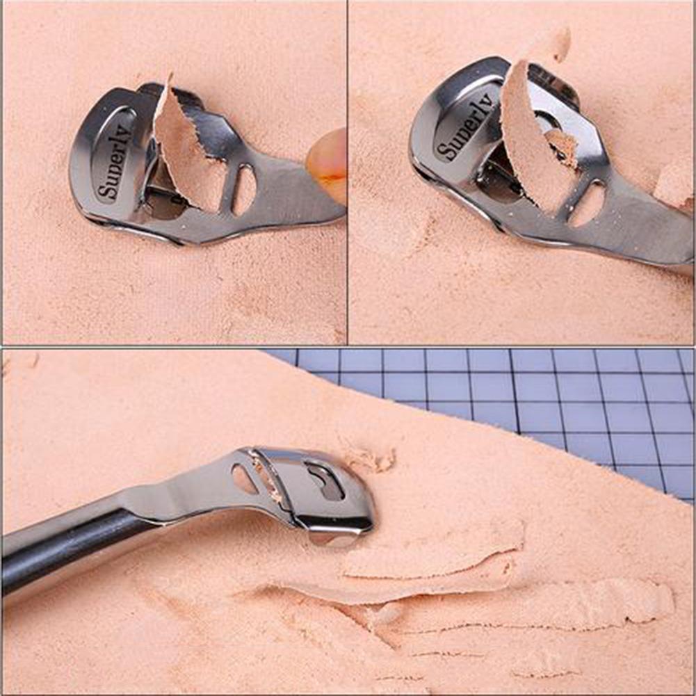 Leather Thinning Skiving Knife DIY Leather Craft Cutting Tools Stainless Steel Peeler Leather Cutting Tool With 10 Blades