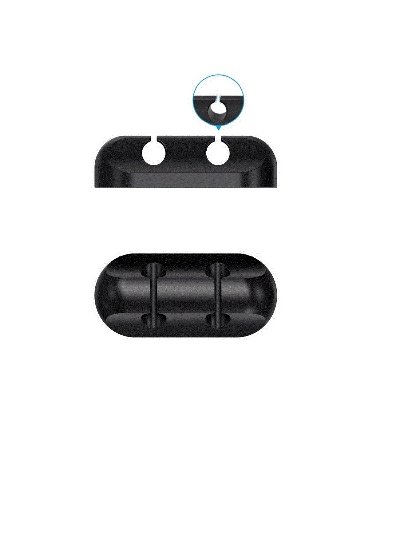 Cable Organizer Silicone USB Cable Winder Desktop Tidy Management Clips Cable Holder for Mouse Headphone Wire Organizer: silver