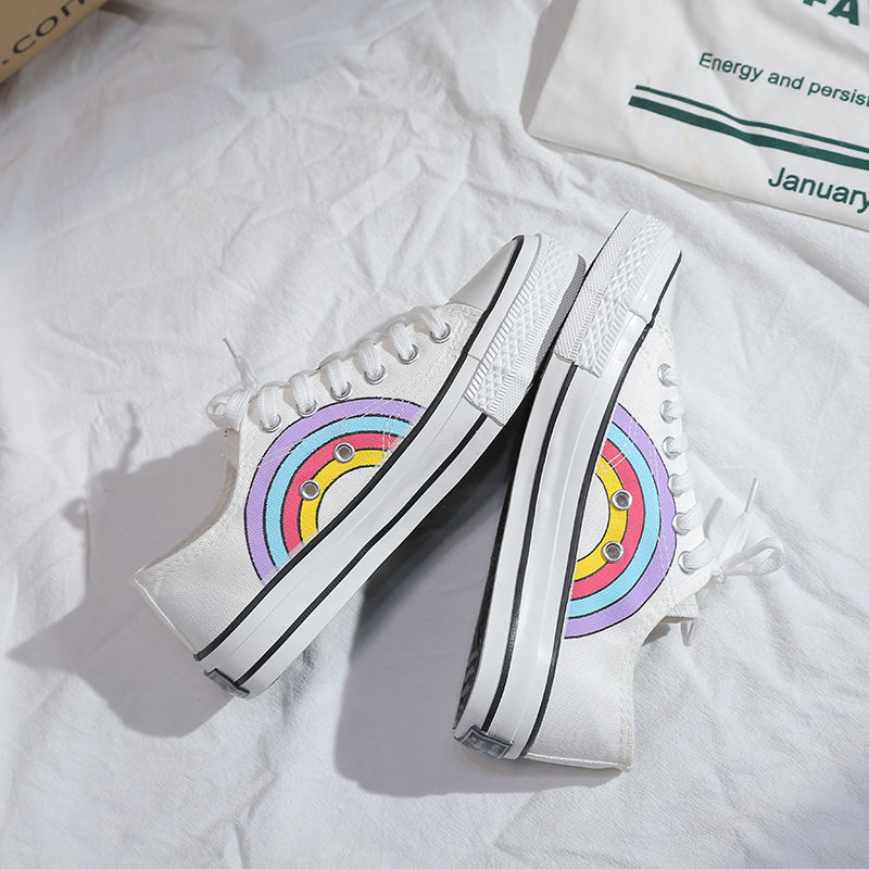 Rainbow Unicorn Canvas Shoes Female Student Korean Edition Summer Japanese