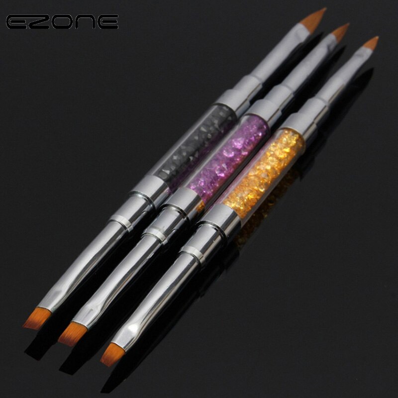 EZONE Kristal Gesneden Kleurrijke Kwast Leuke Borstel Kleur Metalen Borstel Voor Olieverf Aquarel Nail Art Pen School Supply