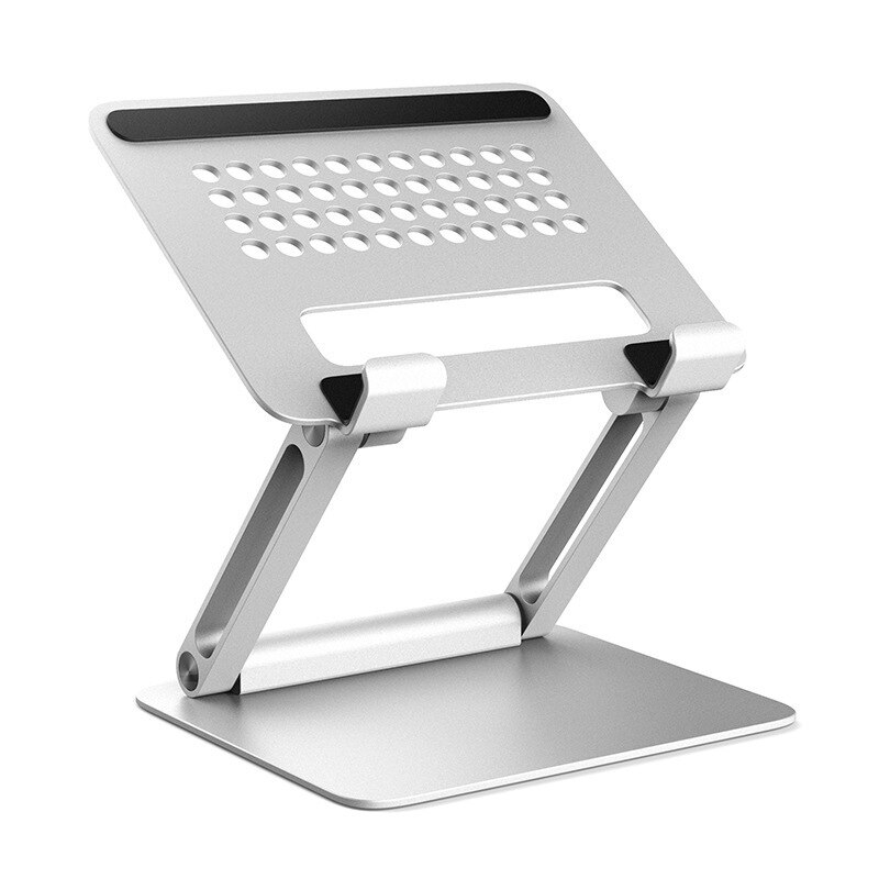 Adjustable Folding Aluminum Tablet Bracket Portable Laptop Stand Holder Desktop Holder Mounts Non-Slip Tablet Bracket: White