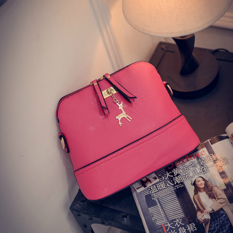 Tassen Voor Vrouwen Stijl Dames Schoudertas Pu Rits Messenger Bag Zacht Gezicht Shell Tas Mode Dier Patroon handtas: Rose Red
