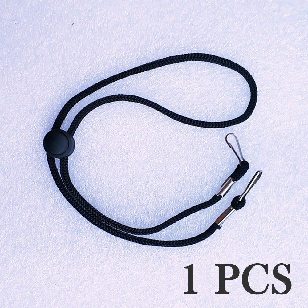 Corde d'extension de masque réglable de corde de support d'oreille d'extension réglable de lanière de 1 pièces accrochent sur la ficelle de cou avec la boucle d'ajustement: 1 pcs Black C