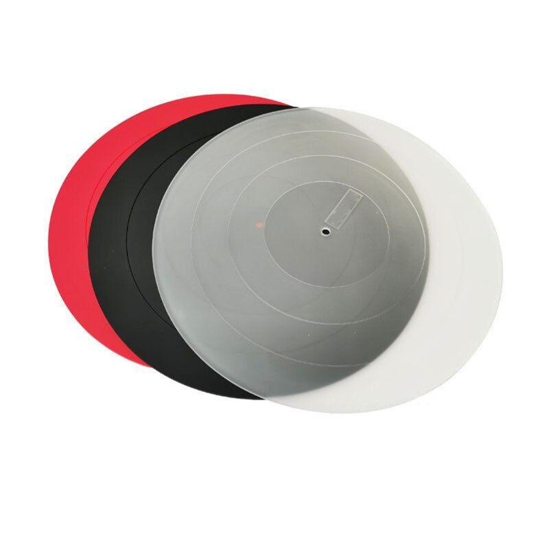 Tappetino da 12 ''per giradischi elettrohome (gomma nera)-design in silicone resistente per giradischi in vinile