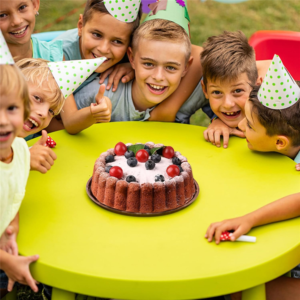 Charlotte Cake Pan 8 Inch Round Cake Pan Nonstick Silicone Cake Molds for Cheese Cake Chocolate Cake Rainbow Cakes