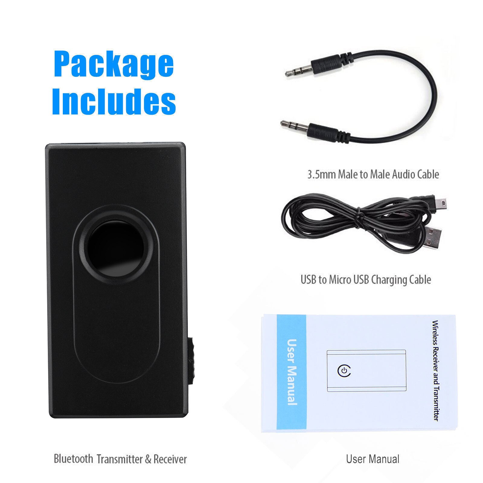 Receptor transmisor Bluetooth V4 inalámbrico A2DP 3,5mm Audio estéreo adaptador de música para TV teléfono PC Y1X2 MP3 MP4 TV PC HIPERDEAL