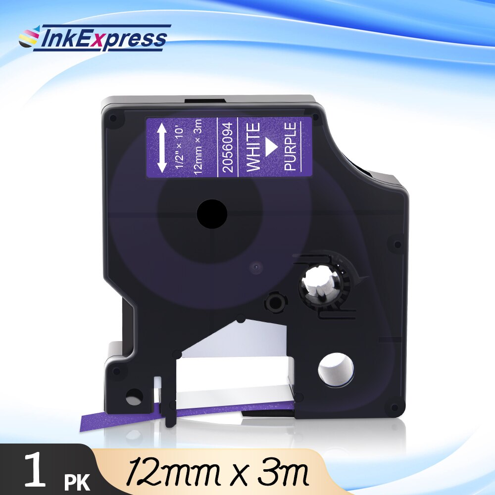 7 Colors 12mm Glitter Tape For DYMO D1 Glitter Label Tape Printer Ribbon 2056094 2056091 For DYMO LabelManager 160 Label maker: Purple Glitter