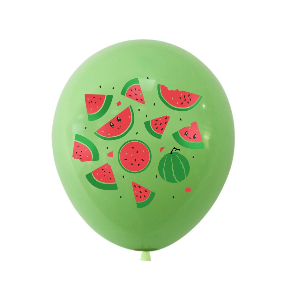 40 stk vandmelon mønster balloner holdbare latex balloner frugt trykte balloner sommer vandmelon-tema festartikler (grøn r