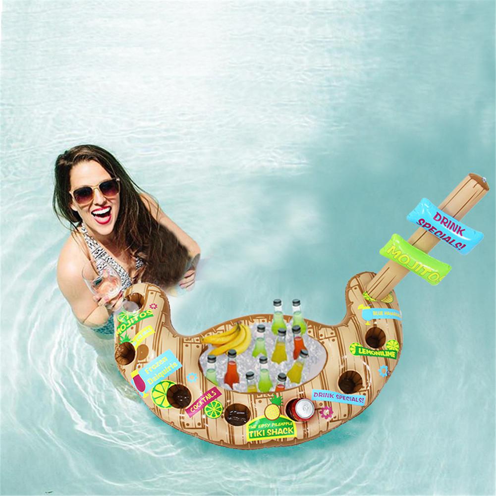 Summer Inflatable Beverage Rack Ice Bucket Water Cola Cup Holder Water-game Tool Children Toys for Home Decorations