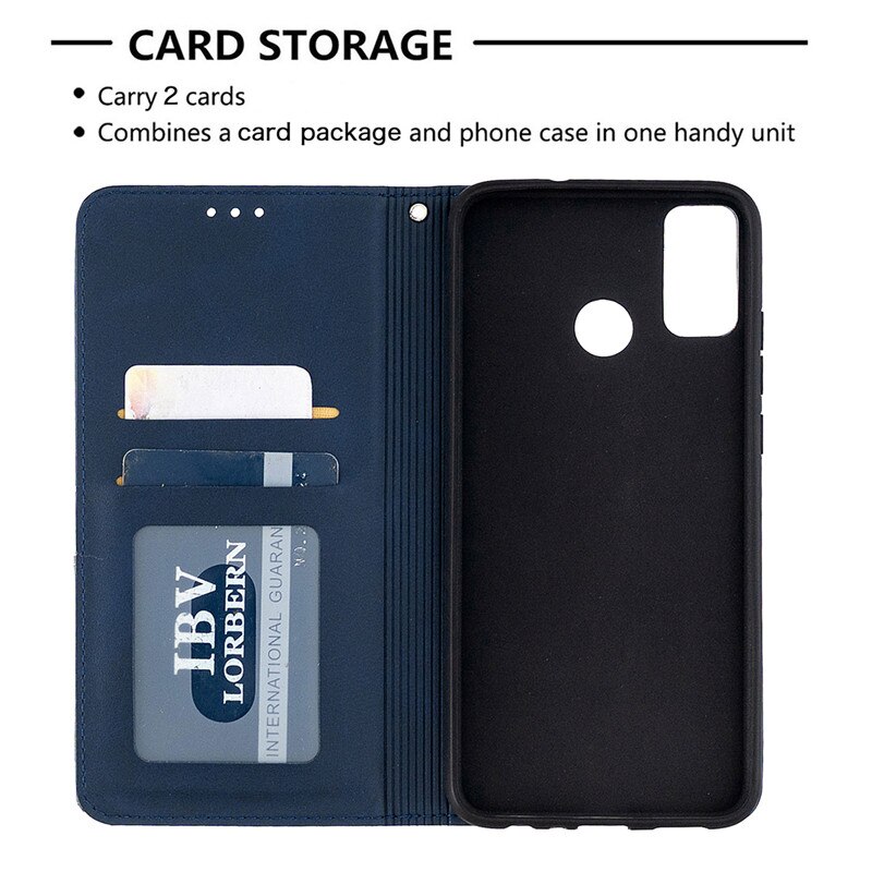 Voor samsung galaxy  a21s hoesje magnetische leren slanke hoes voor samsung  a21s sm -a217f a 21s a21 s flip stand zakelijke telefoonhoes