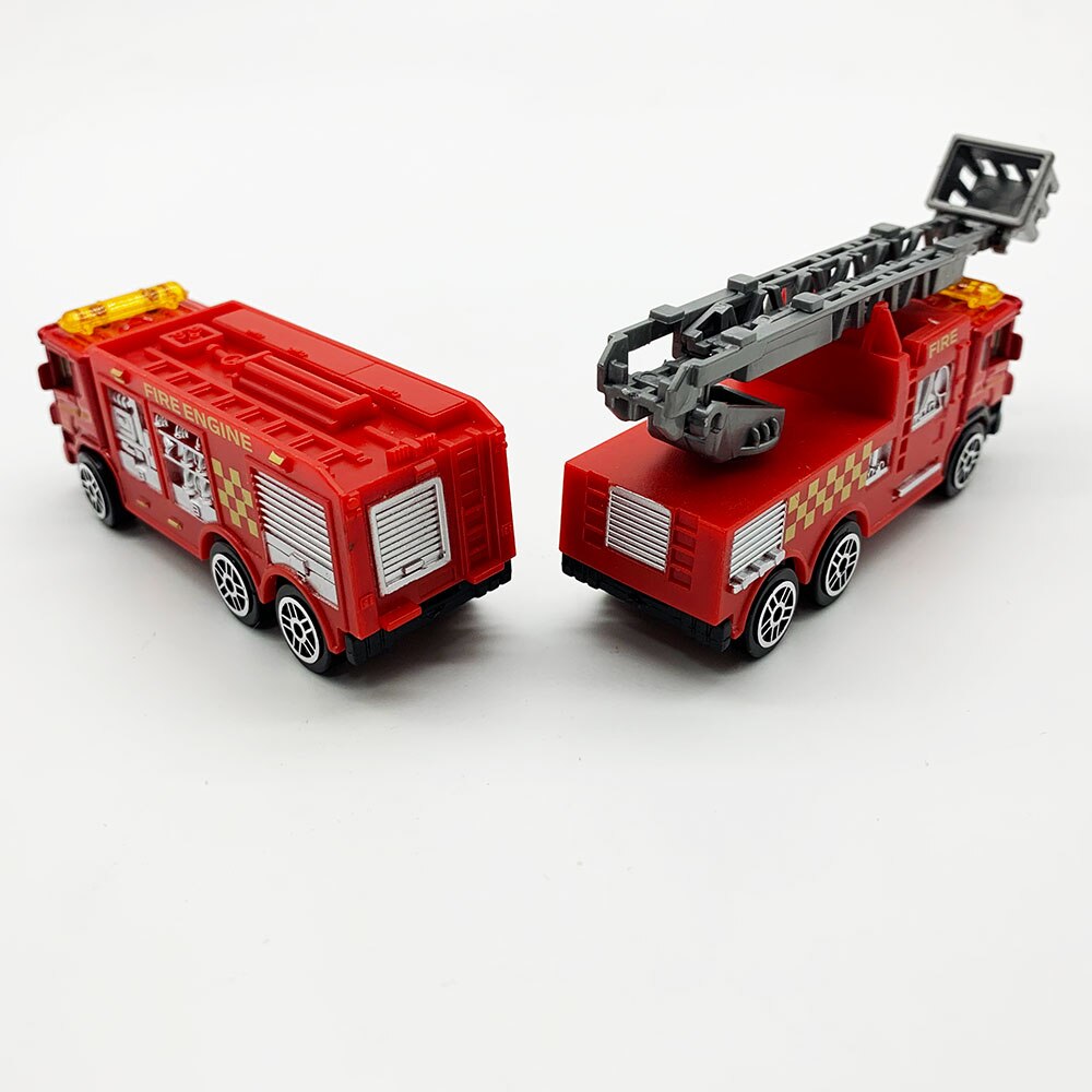 Camión de bomberos modelo escala 1:87 HO, escalera contra incendios, modelo de ferrocarril Diorama