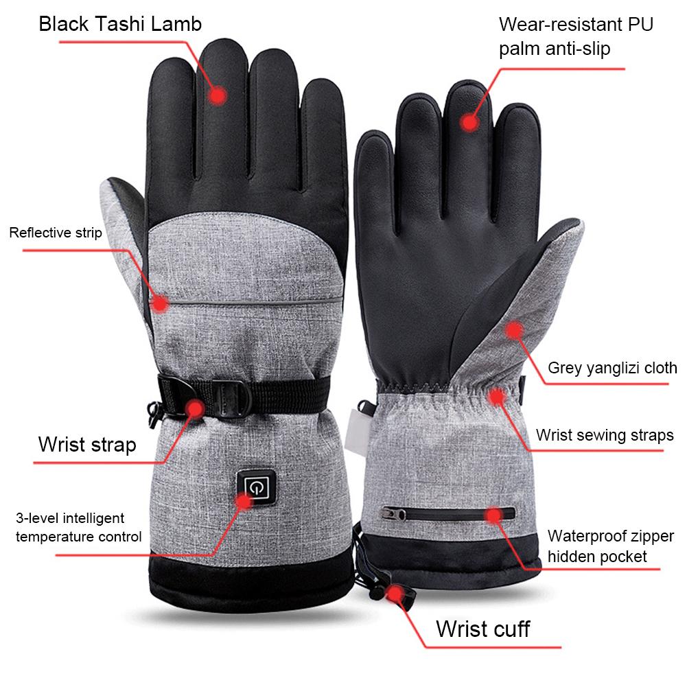 Verwarmde Handschoenen, Batterij Aangedreven Elektrische Winterhandschoenen Temperatuur