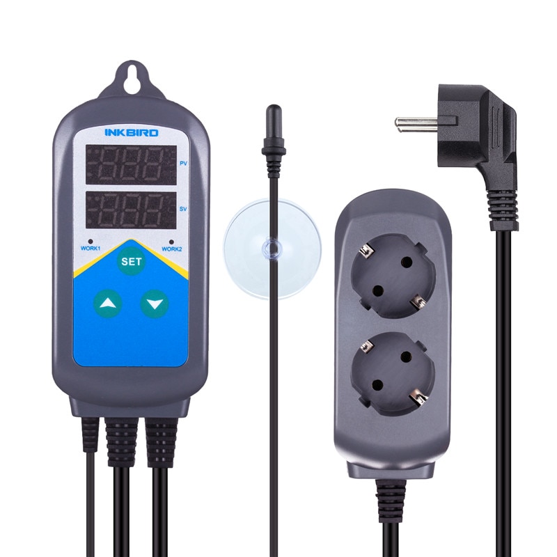 Inkbird EU US AU UK ITC-306T Heater Temperature Controller Heating Thermostat Aquarium Probe Sensor Pre-Wired Dual Stage Timer