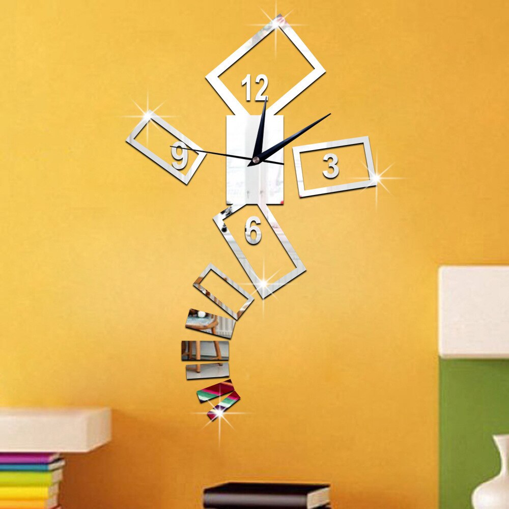 Decorate Home playing cards clock art wall mirror sticker decoration Decals mural painting Removable Decor Wallpaper LF-1100