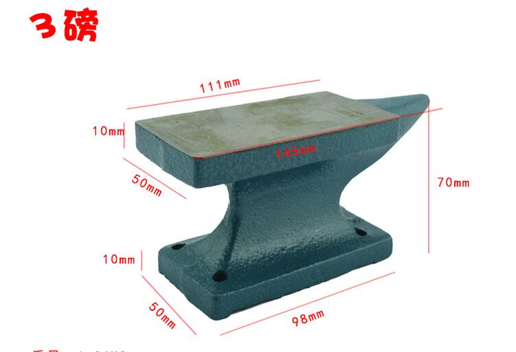 Yunque Herrero forjado joyero herrería herramientas y equipos de joyería: 3LB