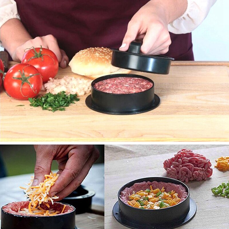 Hamburger Maker Hamburger Press Round Shape Non-Stick Chef Cutlets Hamburger Meat Beef Grill Burger Press Patty Maker