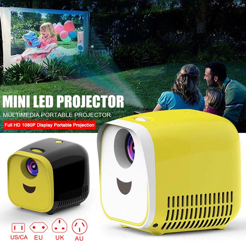 Mini Portable Projector LED Home Theater Cinema HD 1080P Display USB/HDMI/TF Card Interface FKU66