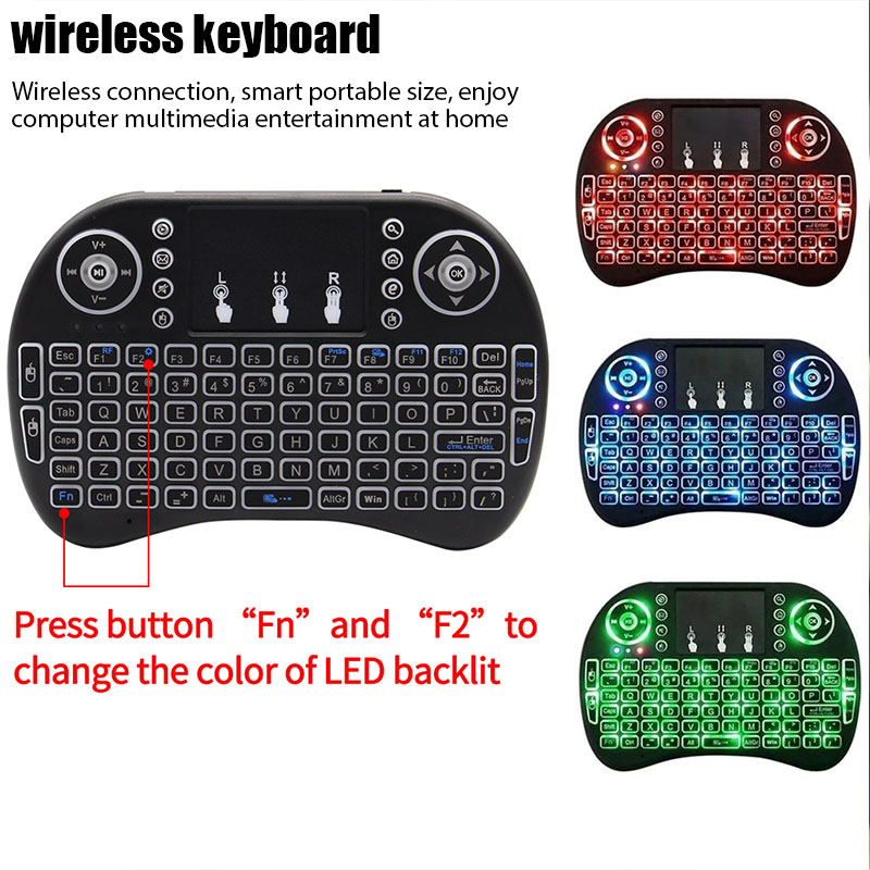 2.4G Wireless Mini Keyboard With Touch Pad Remote Control For PC Laptop Android TV Box Smart TV For Raspberry Pi 4 Model B 3B 2B