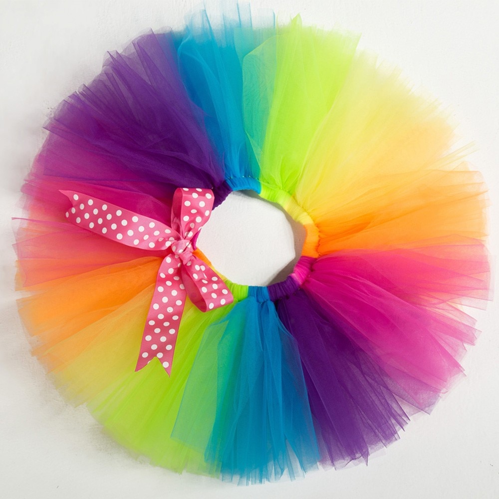 Kinder Mädchen Ballettröckchen Tulle Party tanzen Ballett Kinder Regenbogen Kostüm Rock Party tanzen Ballett Ballettröckchen die Röcke Mädchen Kinder Kleidung