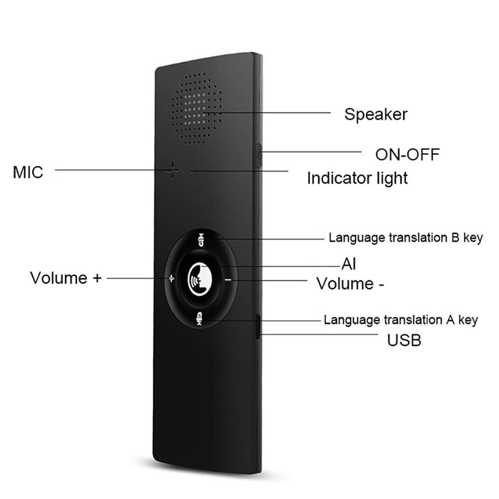 T13 traduttore vocale intelligente portatile traduttore interattivo vocale multilingue traduttore vocale in tempo reale 40 lingue