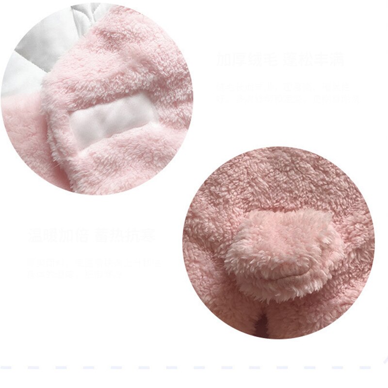 2020 zima podział noga kocyk dziecięcy gruby ciepły kombinezon niemowlę chłopiec dziewczyna miękkie romper z kapturem noworodka dzieci zawinąć pieluszki ubrania