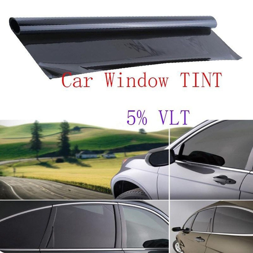 50X300Cm Automotive Vlt Glas Film Raamfolies Dark Black Vlt 5% Auto Exterieur Accessoires