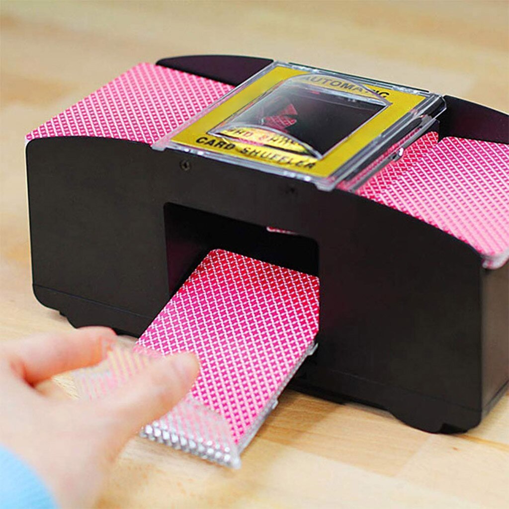 Poker Card Shuffling Machine Automatic Battery Operated Playing Cards Shuffling Tools Card Storage Garden Home