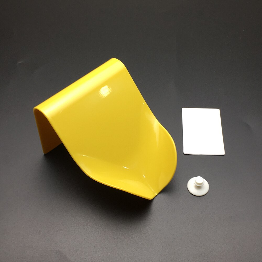 Naadloze Wand Zeepbakje Houder Drainage Opslag Afwerking Rekken Sterke Naadloze Stickers Gat-Gratis Zeep doos: YELLOW