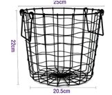 Iron Storage Basket Metal Wire Organizer Home Bathroom Box Fruits Container Home: Default Title