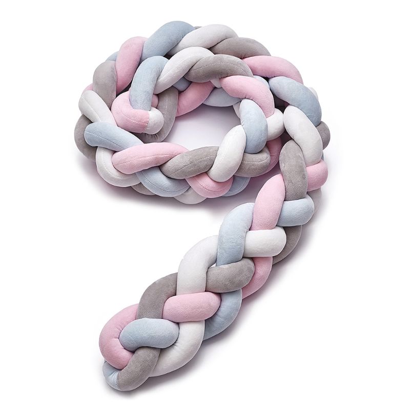 1.5M/2.2M Baby Stootrand Baby Snake Gevlochten Kussen Pasgeboren Wieg Protector F3ME: 9FF1001375-6-B