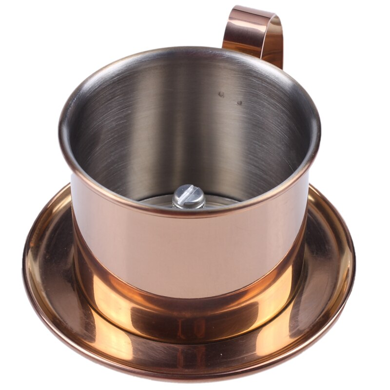 LBER Stainless Steel Vietnamese Coffee Filter Single Cup Vietnam Hand Punch Pot Drip Filter Coffee Pot Vietnamese Coffee Pot Dri