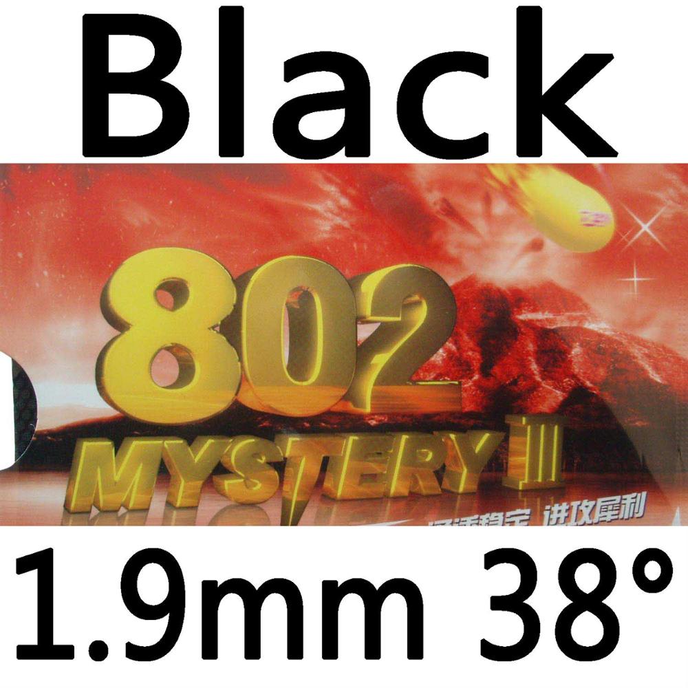 RITC 729 Friendship 802 Mystery III short pips-out table tennis / pingpong rubber with sponge: black 1.9mm H38