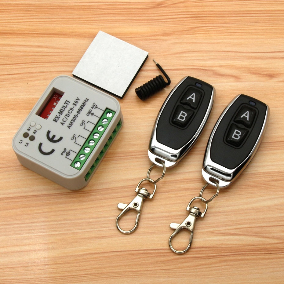 RX MULTI 300-900MHZ Beninca DITEC Hormann MARANTEC Liftmaster 433.92MHZ fixed multi code Remote control receiver swtich: Gray