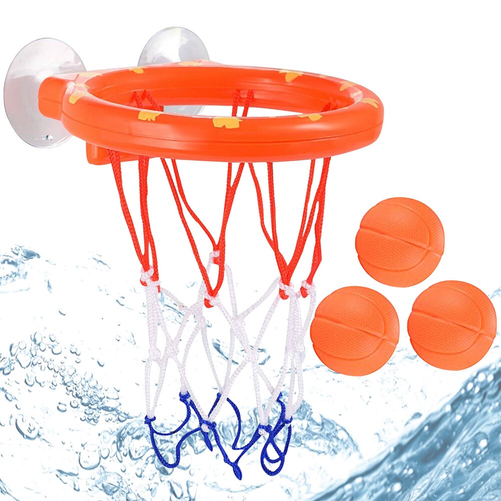 Babybadje Speelgoed Zuignap Schieten Basketbal Hoepel Badkamer Bad Douche Speelgoed Met 3 Bal Kid Play Water Spel Speelgoed voor Kinderen