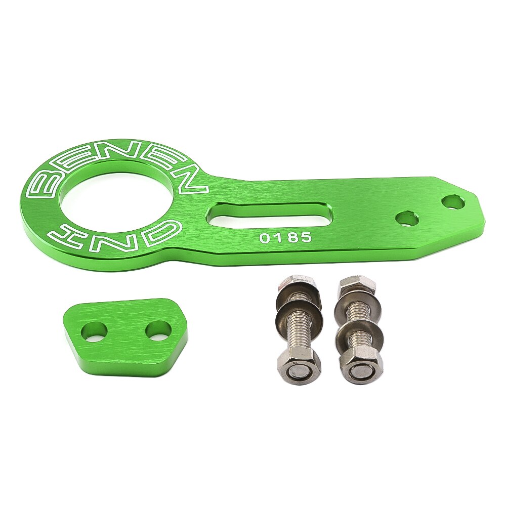 Car refitting personality trailer hook aluminum alloy rear trailer hook Racing Trailer ring rear bumper rear traction hook: Green