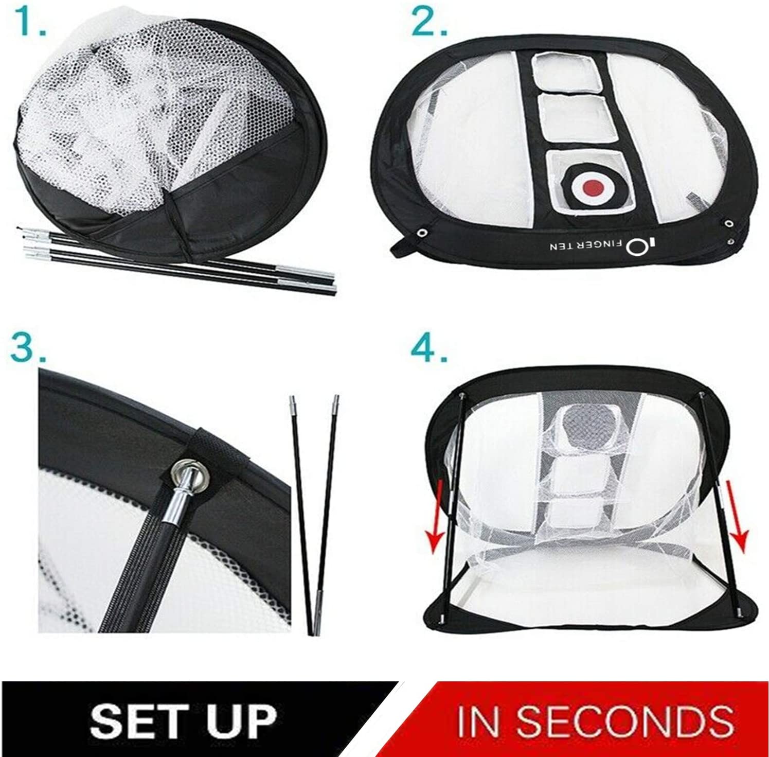 Indoor Outdoor Training Golf Chipping Net Pitching Hitting Nets with Bag Swing Target Pop Up Garden Accessories