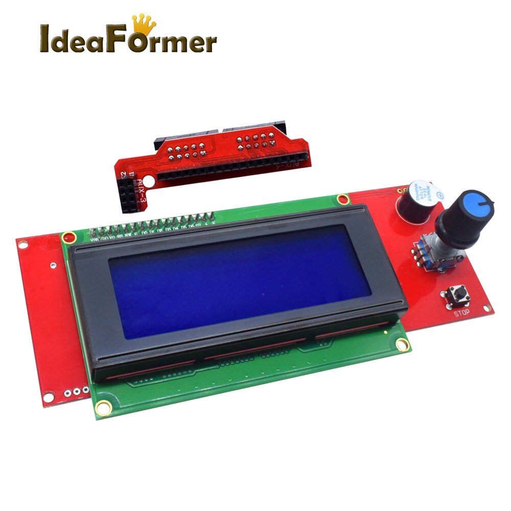 1 Set LCD 2004 Display Control Panel Smart Controller For 3D Printer Parts Reprap MK Kossel Prusa i3 RAMPS1.4 Mega2560