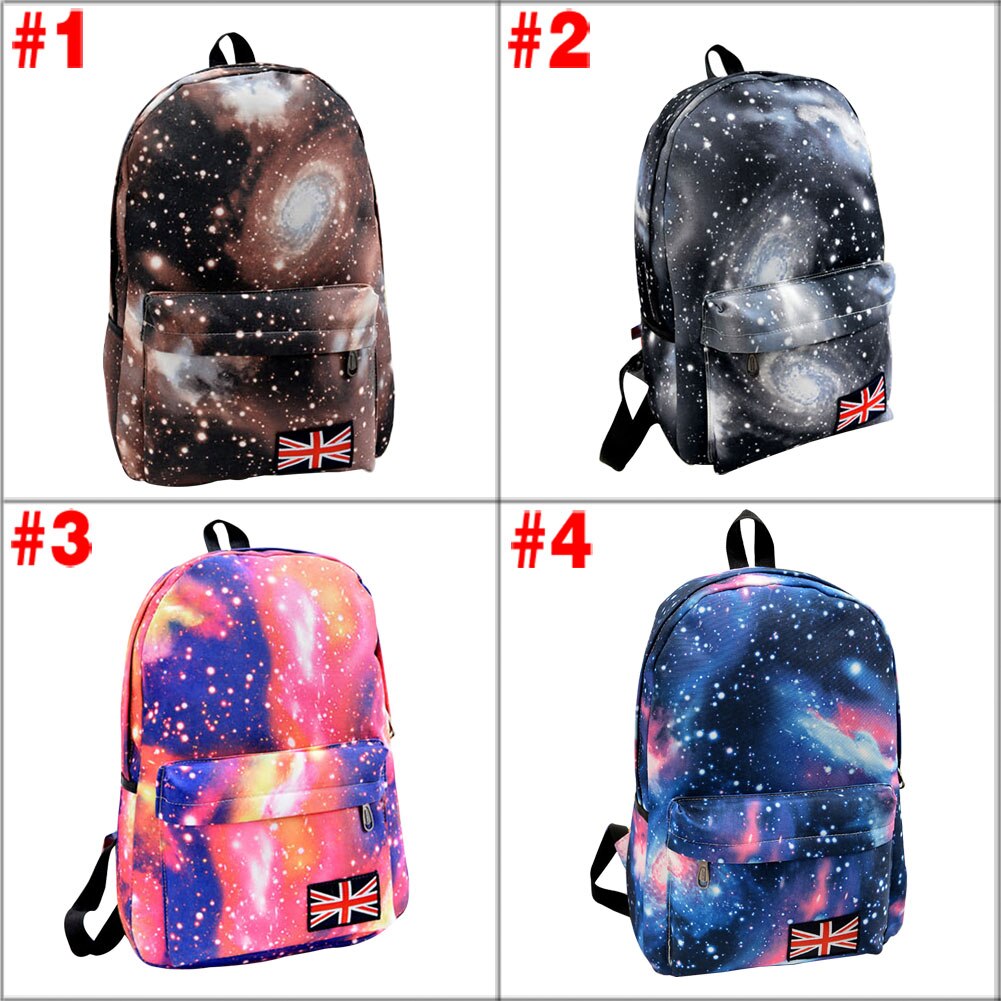 Sporttassen unisex sterren universum ruimte print rugzak schoolboek rugzakken britse vlag schoudertas  zj55