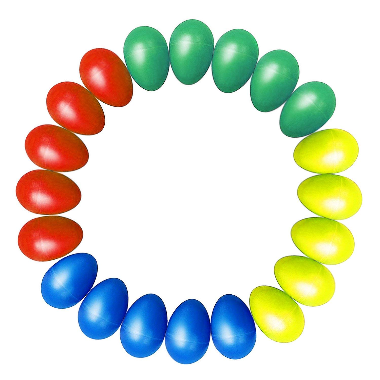 ABGZ-20pcs agitador de huevos de plástico Musical agitador de huevo con 4 colores para niños Maracas huevo percusión Juguetes: Default Title