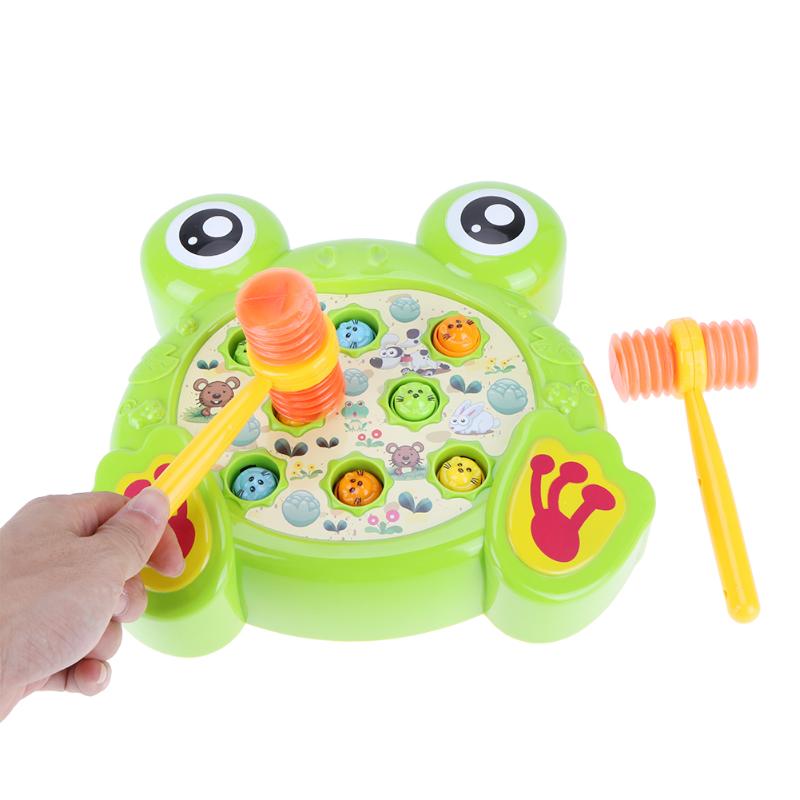 Baby legetøj elektrisk lege hamster musik legetøj hammer børn familie spil frø hamster legetøj til børn tidlig uddannelse