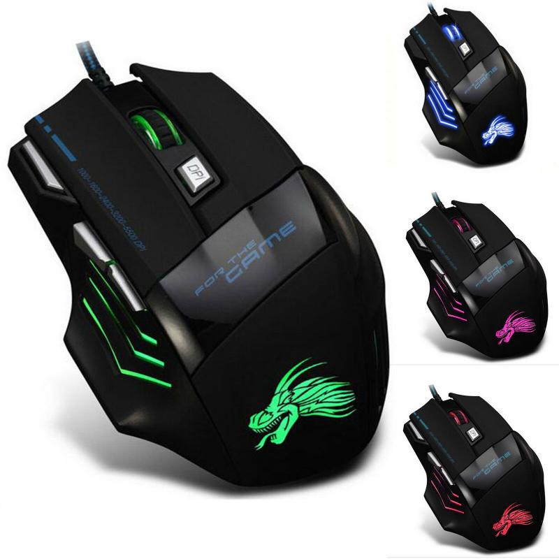 Gaming Muis Gamer Wired 5500Dpi Led Optical Usb Wired Gaming Mouse 7 Knoppen Gamer Laptop Computer Muizen