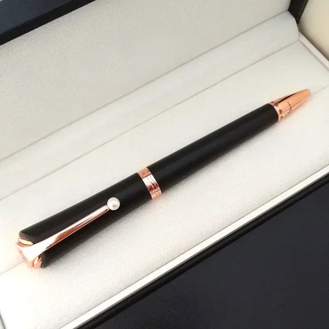 2025 bolígrafo rojo rosa negro oro perla clip Muse Marilyn Monroe rolller bolígrafos papelería coreana
